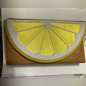 Lemon Beaded Travel Jewelry Case – NEW w/ Tags